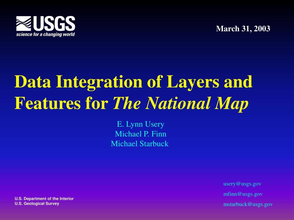 PPT - Layer & Feature Integration for The National Map PowerPoint ...
