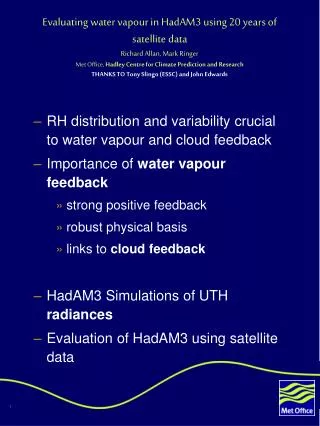 RH distribution and variability crucial to water vapour and cloud feedback