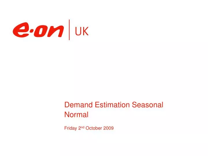 demand estimation seasonal normal