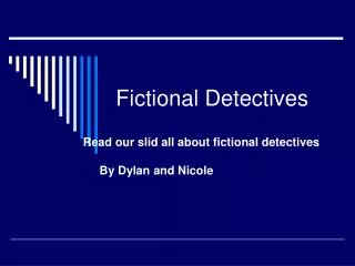 Fictional Detectives