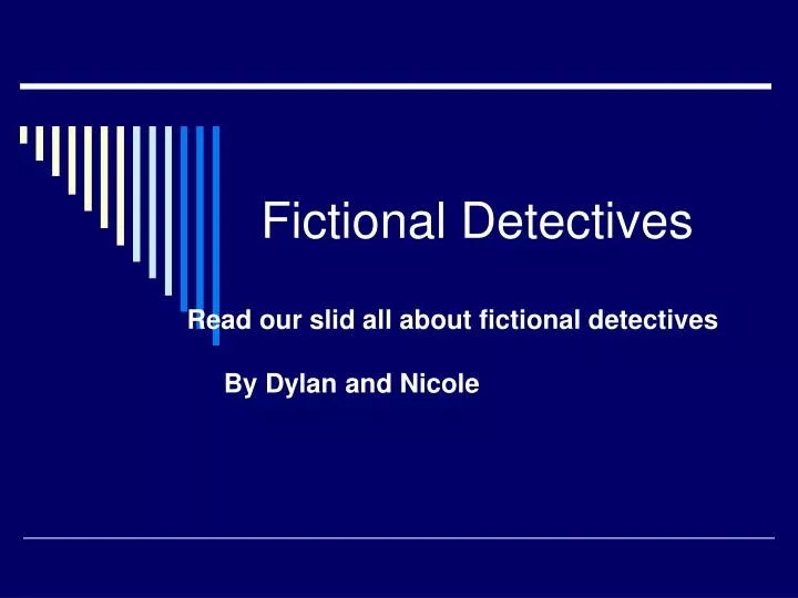 fictional detectives