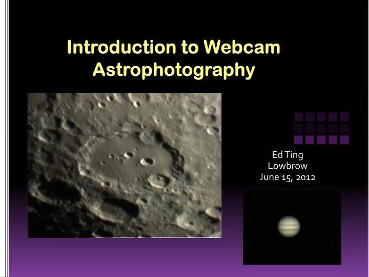 introduction to webcam astrophotography