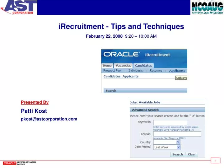 irecruitment tips and techniques february 22 2008 9 20 10 00 am
