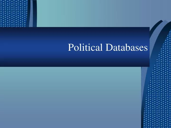 political databases