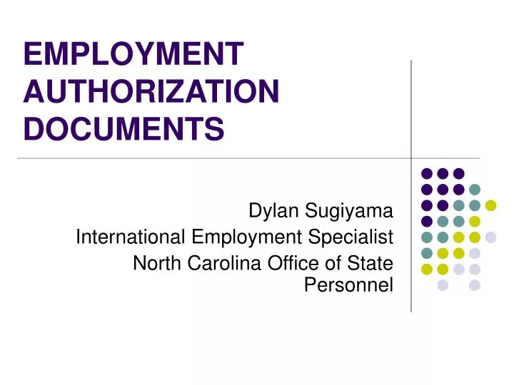 employment authorization documents