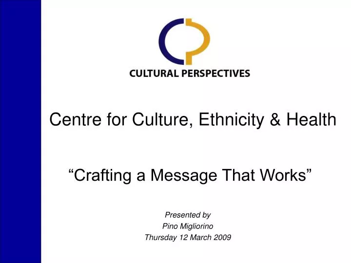 centre for culture ethnicity health