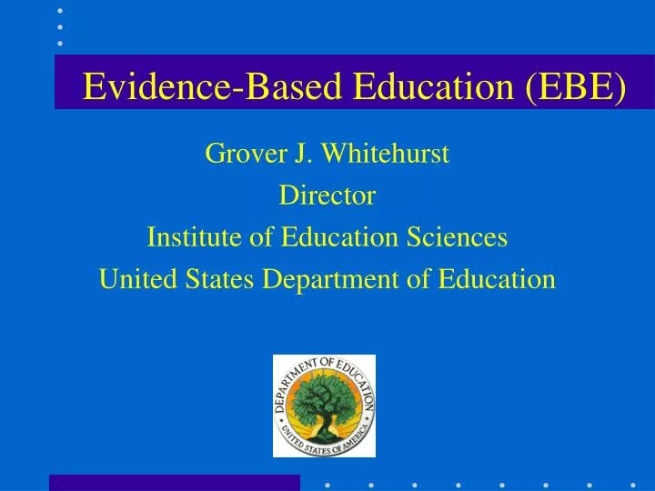evidence based education ebe