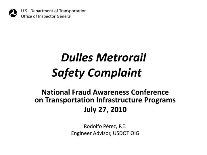 dulles metrorail safety complaint