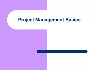 project management basics