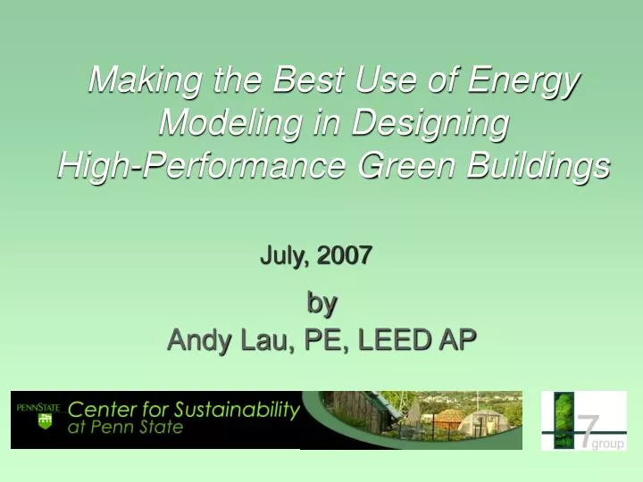 making the best use of energy modeling in designing high performance green buildings
