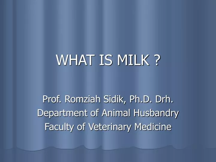 what is milk
