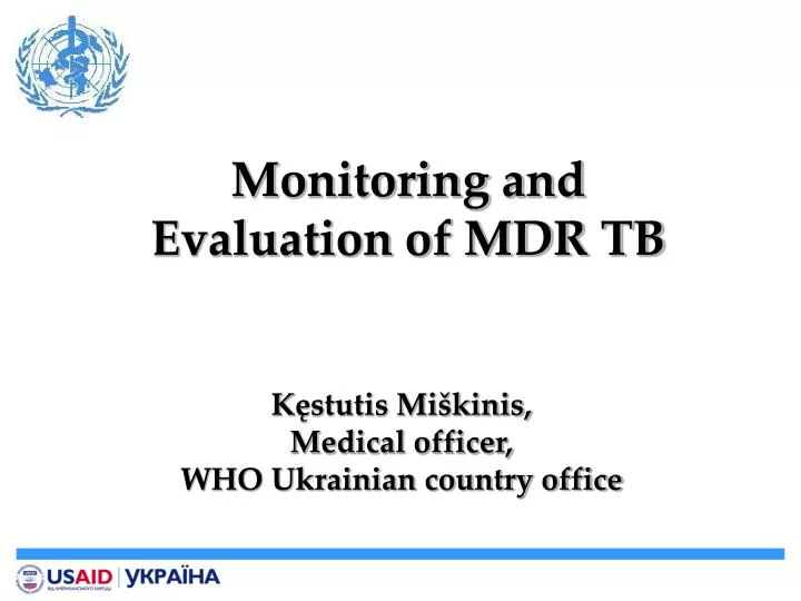 monitoring and evaluation of mdr tb
