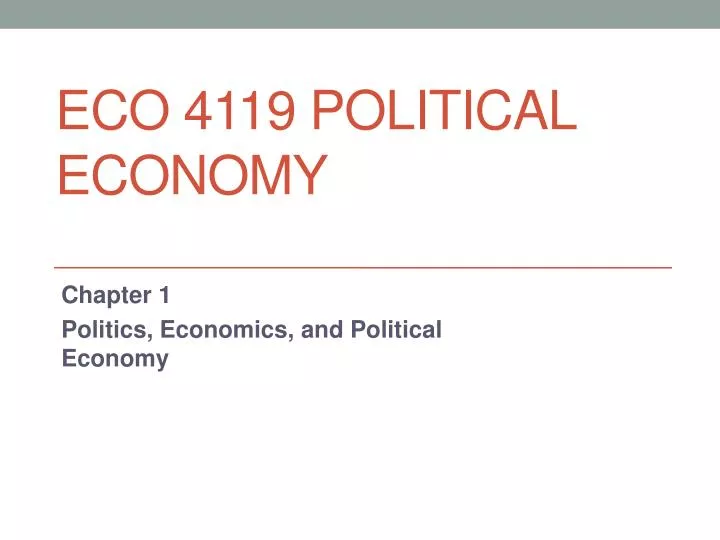 eco 4119 political economy