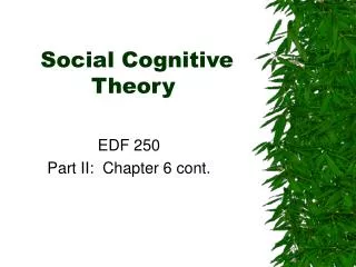 Social Cognitive Theory