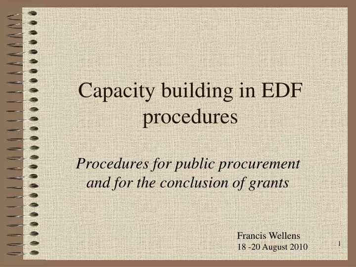 capacity building in edf procedures