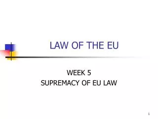 LAW OF THE EU