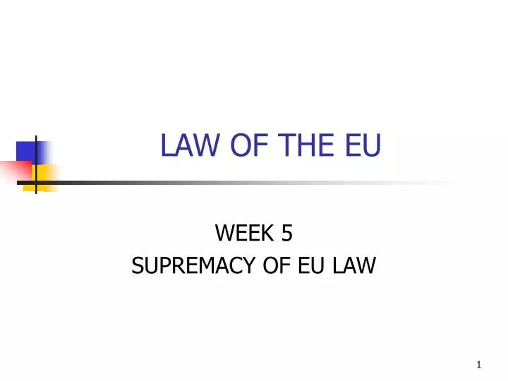 law of the eu