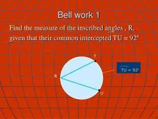 Bell work 1