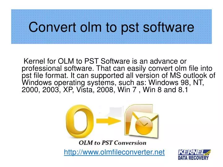 convert olm to pst software