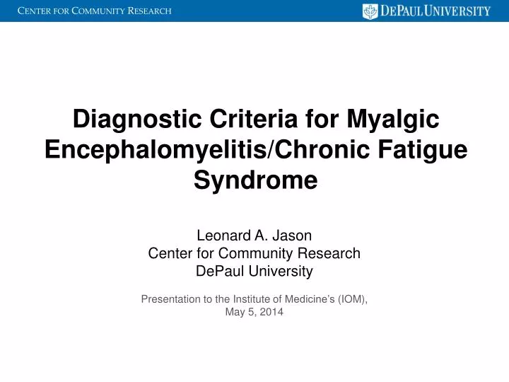 diagnostic criteria for myalgic encephalomyelitis chronic fatigue syndrome