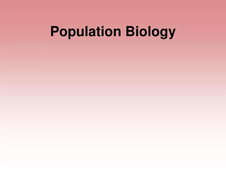 population biology