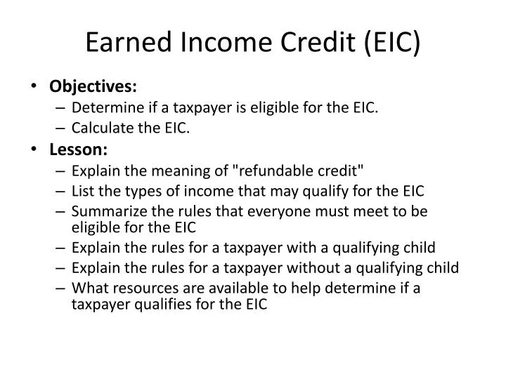 earned income credit eic