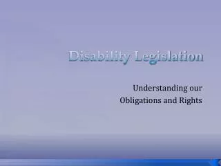 Disability Legislation