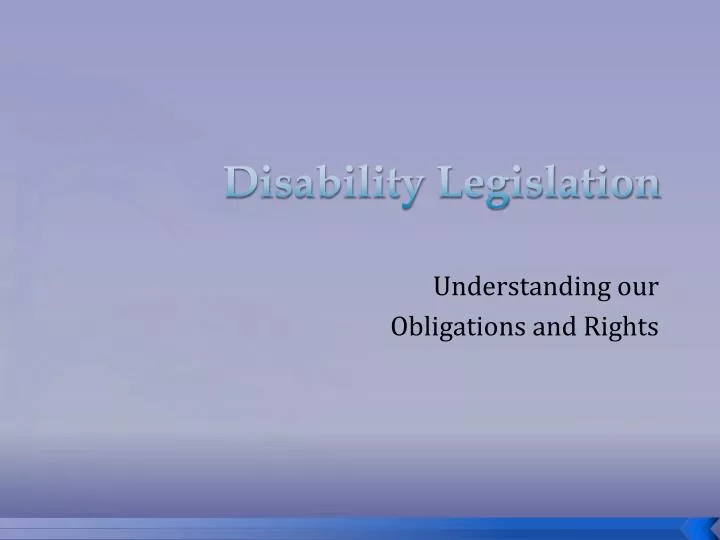 disability legislation