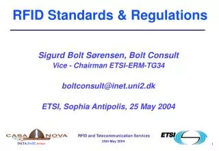 rfid standards regulations