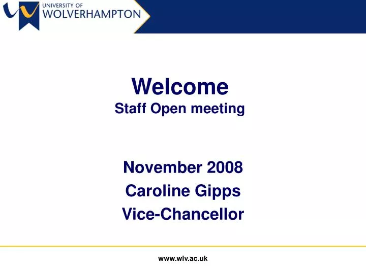 welcome staff open meeting