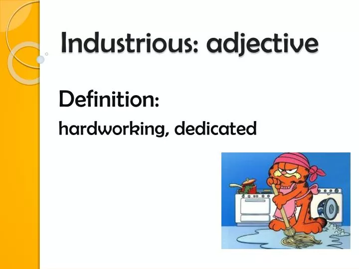 industrious adjective