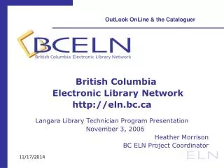 British Columbia Electronic Library Network eln.bc