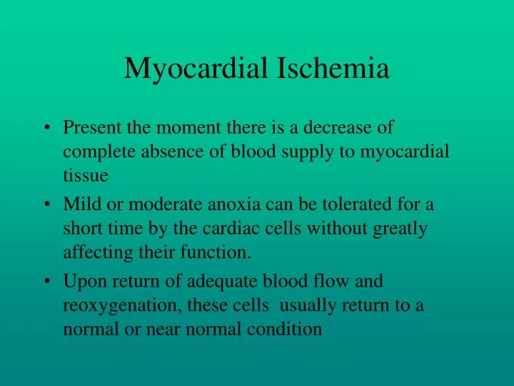 myocardial ischemia