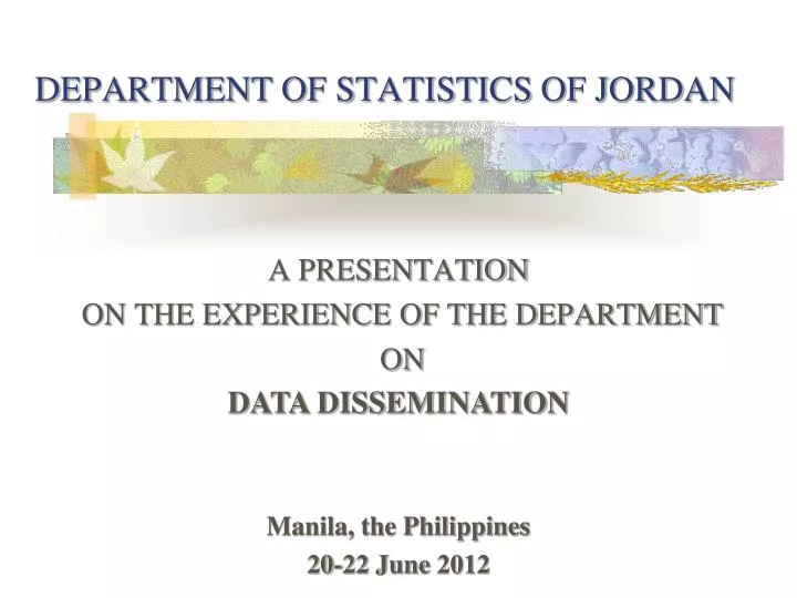 department of statistics of jordan