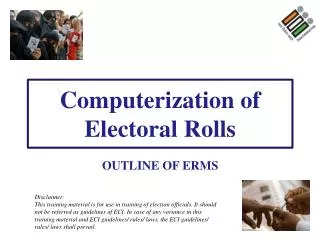 Computerization of Electoral Rolls