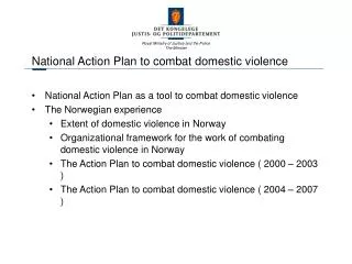 National Action Plan to combat domestic violence