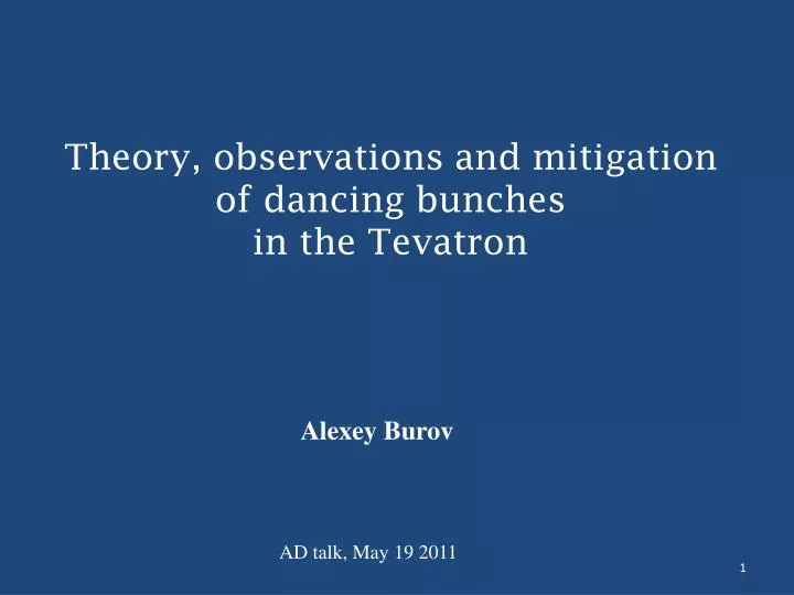 theory observations and mitigation of dancing bunches in the tevatron