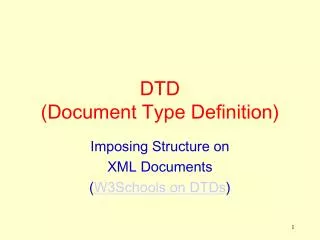 DTD (Document Type Definition)