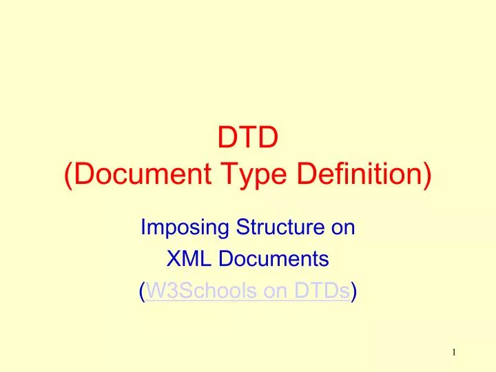 dtd document type definition