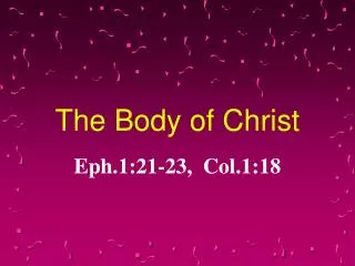 the body of christ