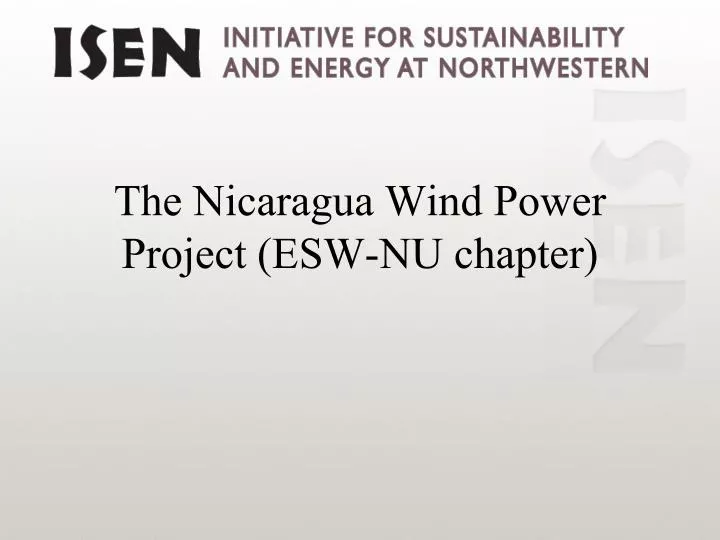 the nicaragua wind power project esw nu chapter