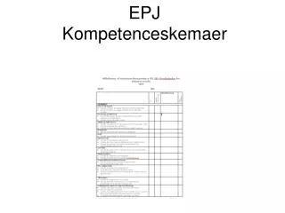 epj kompetenceskemaer