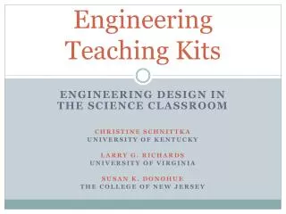 Engineering Teaching Kits