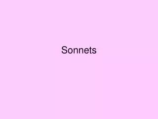 Sonnets