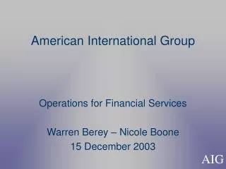 American International Group