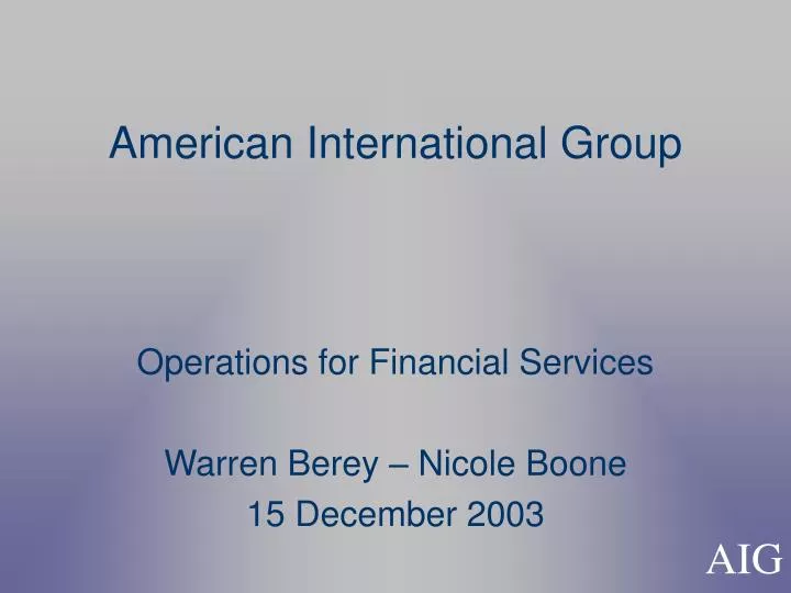 american international group