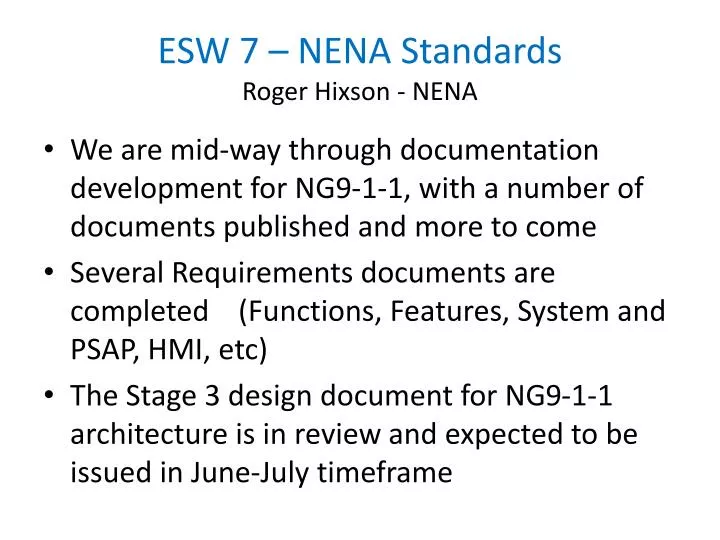 esw 7 nena standards roger hixson nena