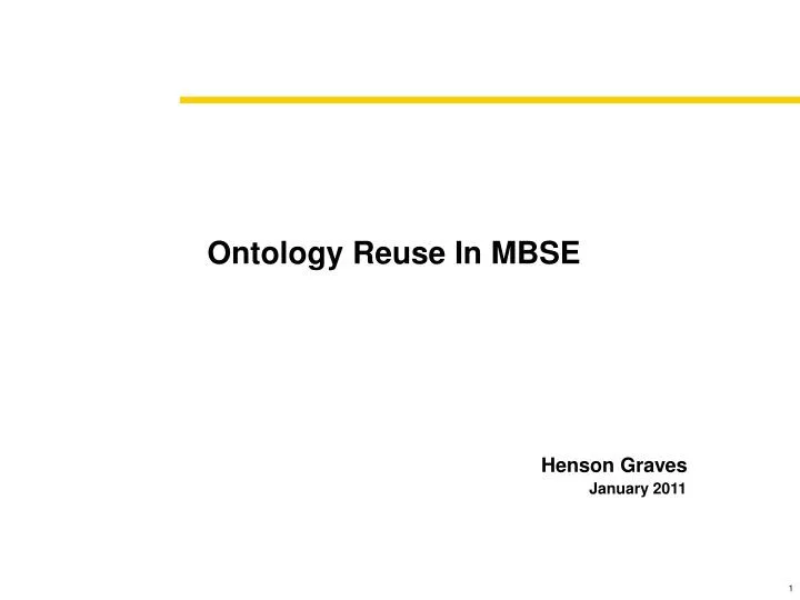 ontology reuse in mbse