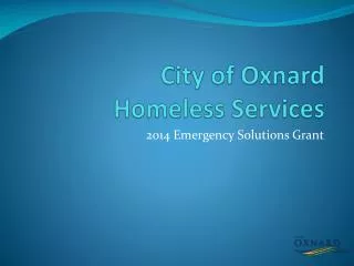 City of Oxnard Homeless Services