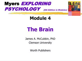 Myers EXPLORING PSYCHOLOGY (6th Edition in Modules)